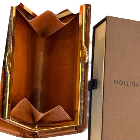 Louis Vuitton Monogram Unisex Viennois Kisslock Wallet with Box Multi HP! - Picture 12 of 16